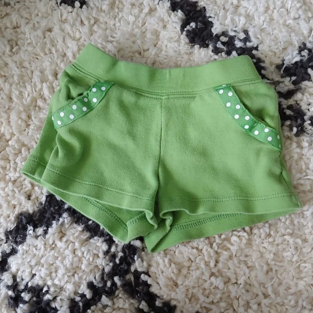Gymboree Green Polka Dot Shorts 18-24 Months